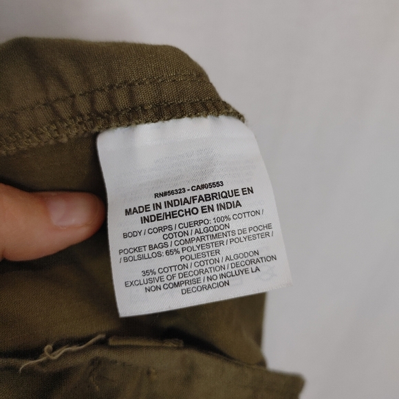 Nike Sportswear Cargo Shorts‎ Olive Green Khaki Flat Fornt Pockets 36 613644-322 - Picture 7 of 8